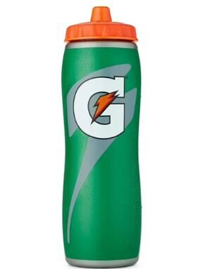 Gatorade Official Water Bottle Squeeze Gatorskin Green 32 Oz Sport BPA-Free s30